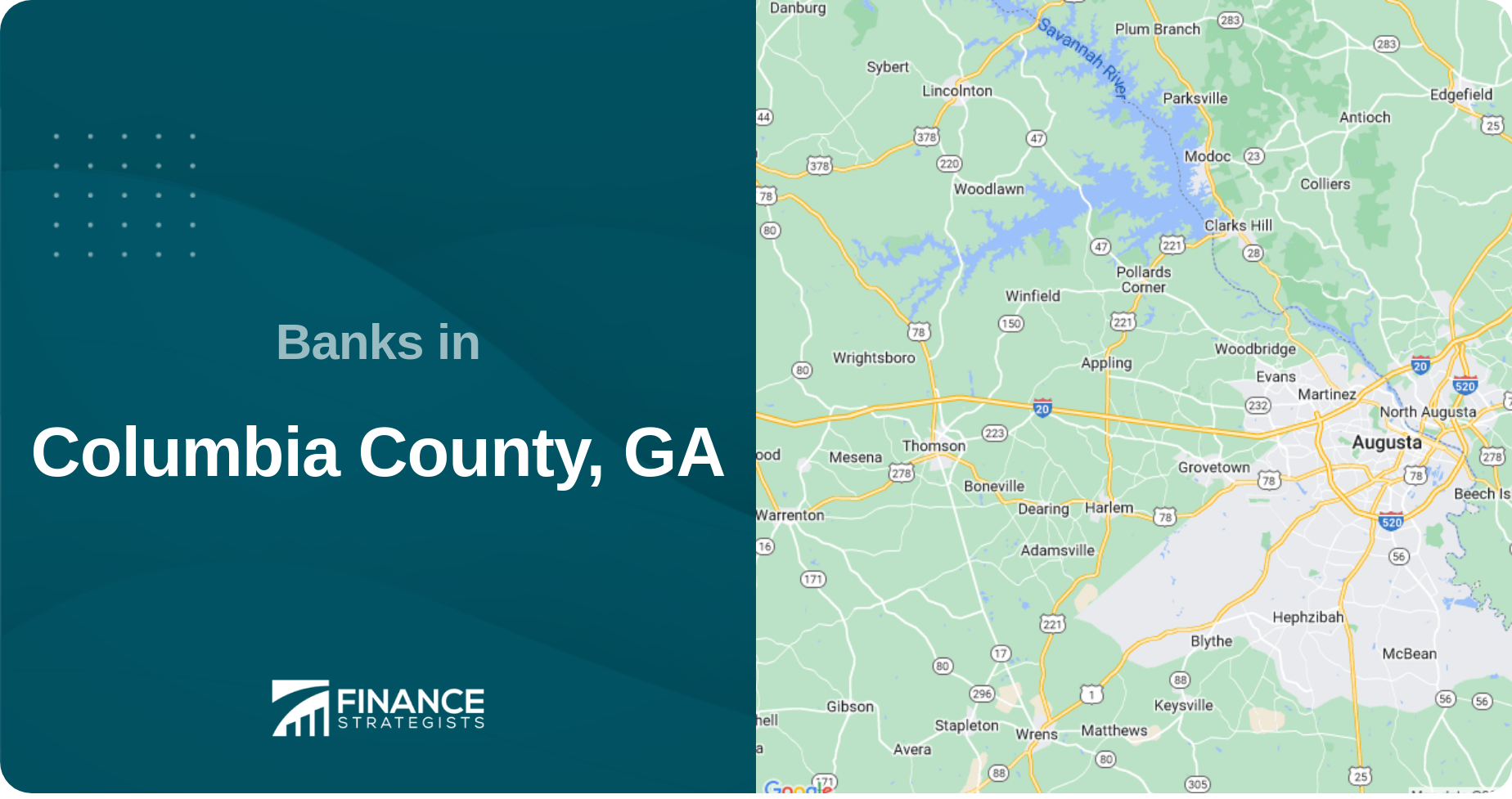 Banks in Columbia County, GA