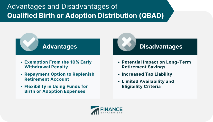Advantages and Disadvantages of Qualified Birth or Adoption Distribution (QBAD)