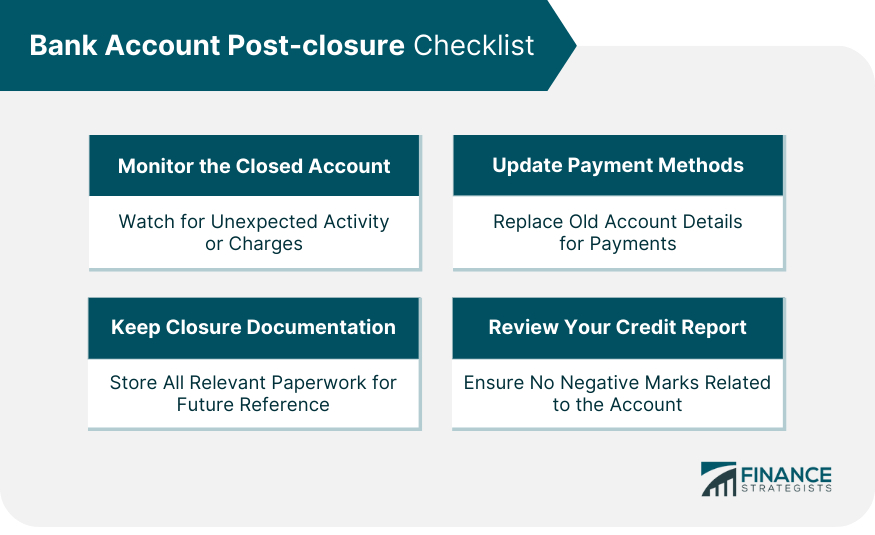 Bank Account Post-closure Checklist
