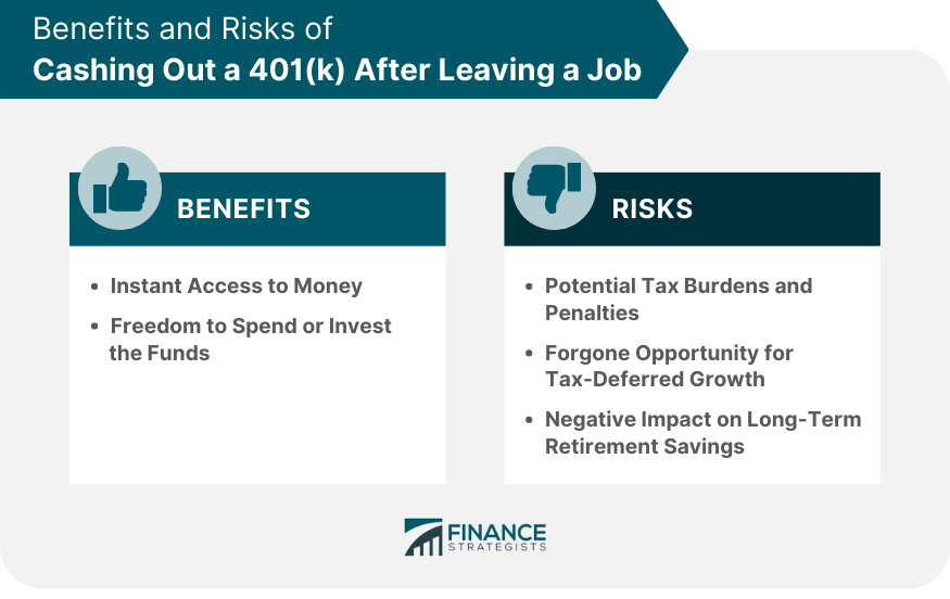 Benefits and Risks of Cashing Out a 401(k) After Leaving a Job