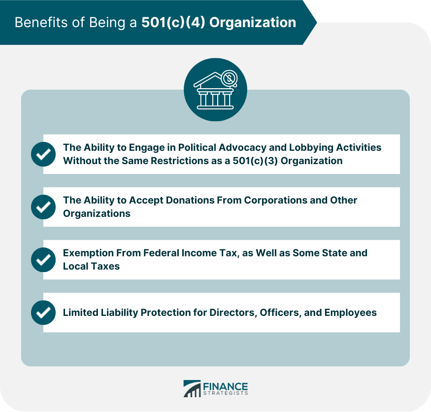 Benefits of Being a 501(c)(4) Organization