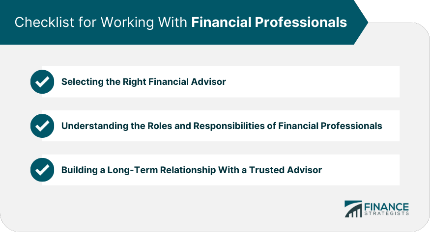 Checklist for Working With Financial Professionals