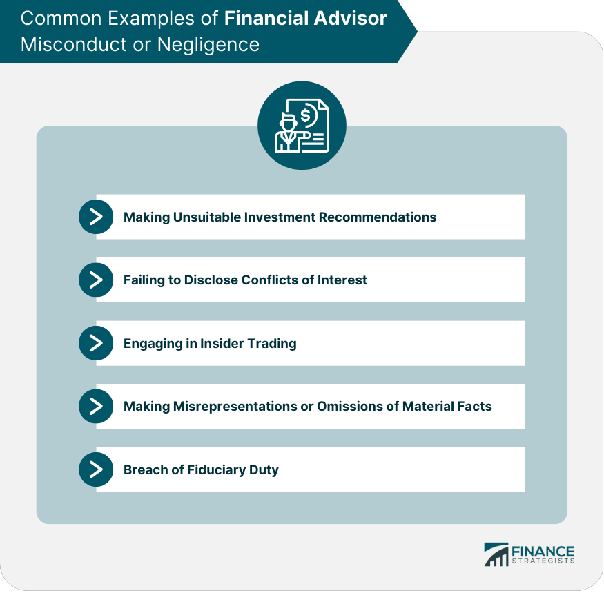 Common Examples of Financial Advisor Misconduct or Negligence