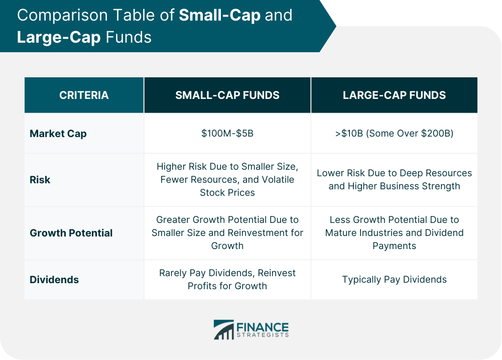 Comparison Table of Small-Cap and Large-Cap Funds