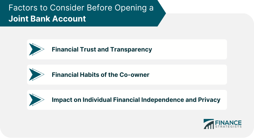 Factors to Consider Before Opening a Joint Bank Account