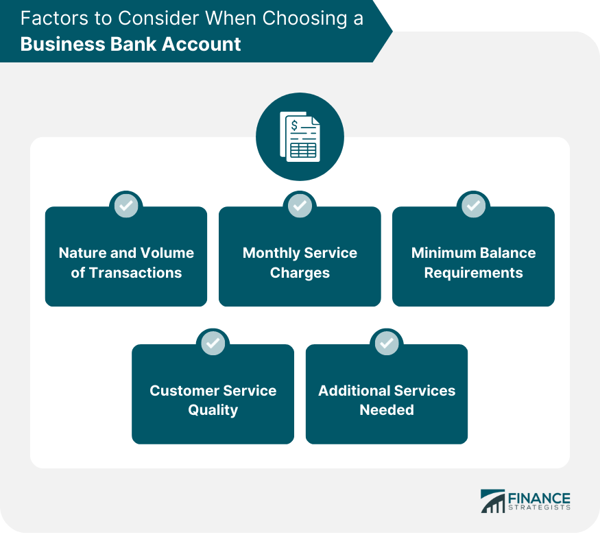 Factors to Consider When Choosing a Business Bank Account