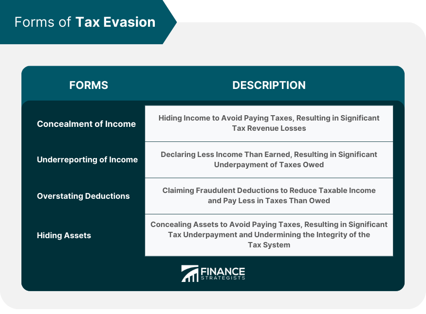 Forms of Tax Evasion