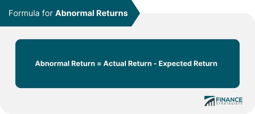 Formula for Abnormal Returns