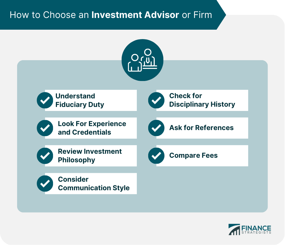 How to Choose an Investment Advisor or Firm