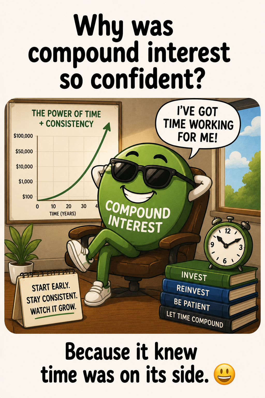 Why was compound interest so confident? Because it knew time was on its side.
