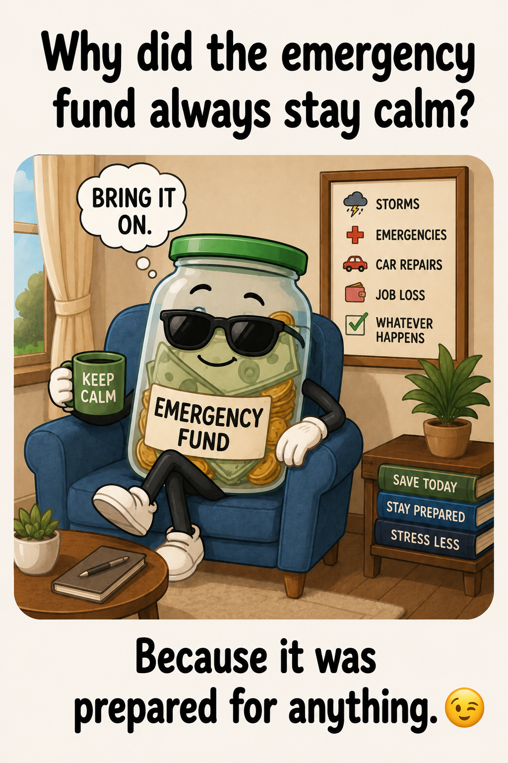 Why did the emergency fund always stay calm? Because it was prepared for anything.