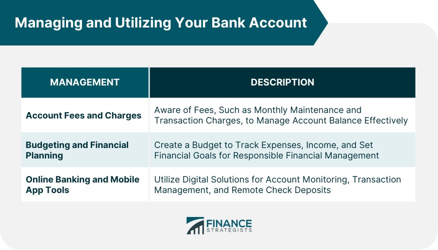 Managing and Utilizing Your Bank Account