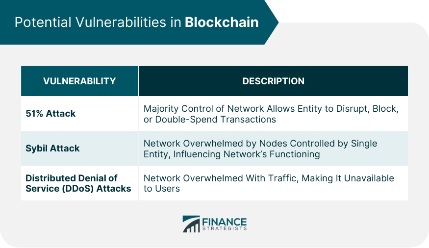 Potential Vulnerabilities in Blockchain