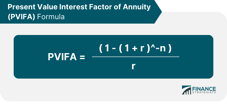 Present Value Interest Factor of Annuity (PVIFA) Formula