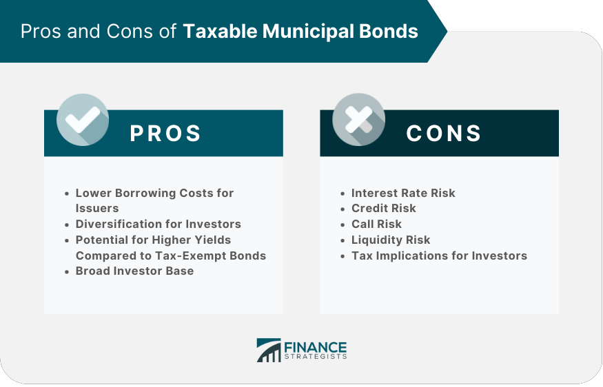 Pros and Cons of Taxable Municipal Bonds