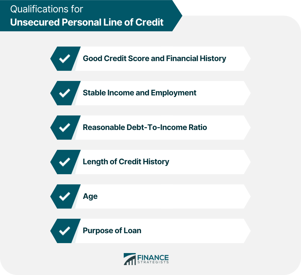 Qualifications for Unsecured Personal Line of Credit