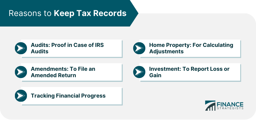 Reasons to Keep Tax Records