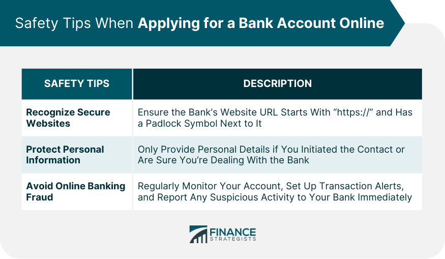Safety Tips When Applying for a Bank Account Online