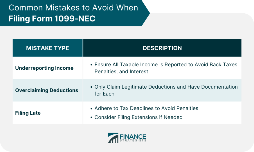 Common Mistakes to Avoid When Filing Form 1099-NEC