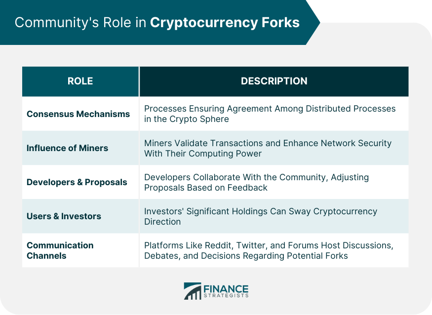 Community's Role in Cryptocurrency Forks