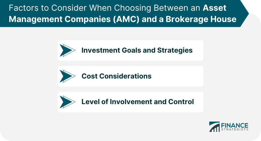 Factors to Consider When Choosing Between an Asset Management Companies (AMC) and a Brokerage House