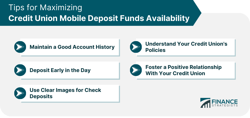 Tips for Maximizing Credit Union Mobile Deposit Funds Availability